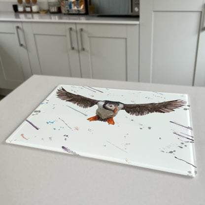 Frank The Puffin Premium Glass Worktop Saver