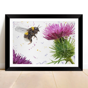 "Highland Honey" The Bee & The Thistle Framed & Mounted Art Print
