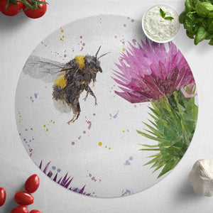 "Highland Honey" The Bee & The Thistle Glass Worktop Saver