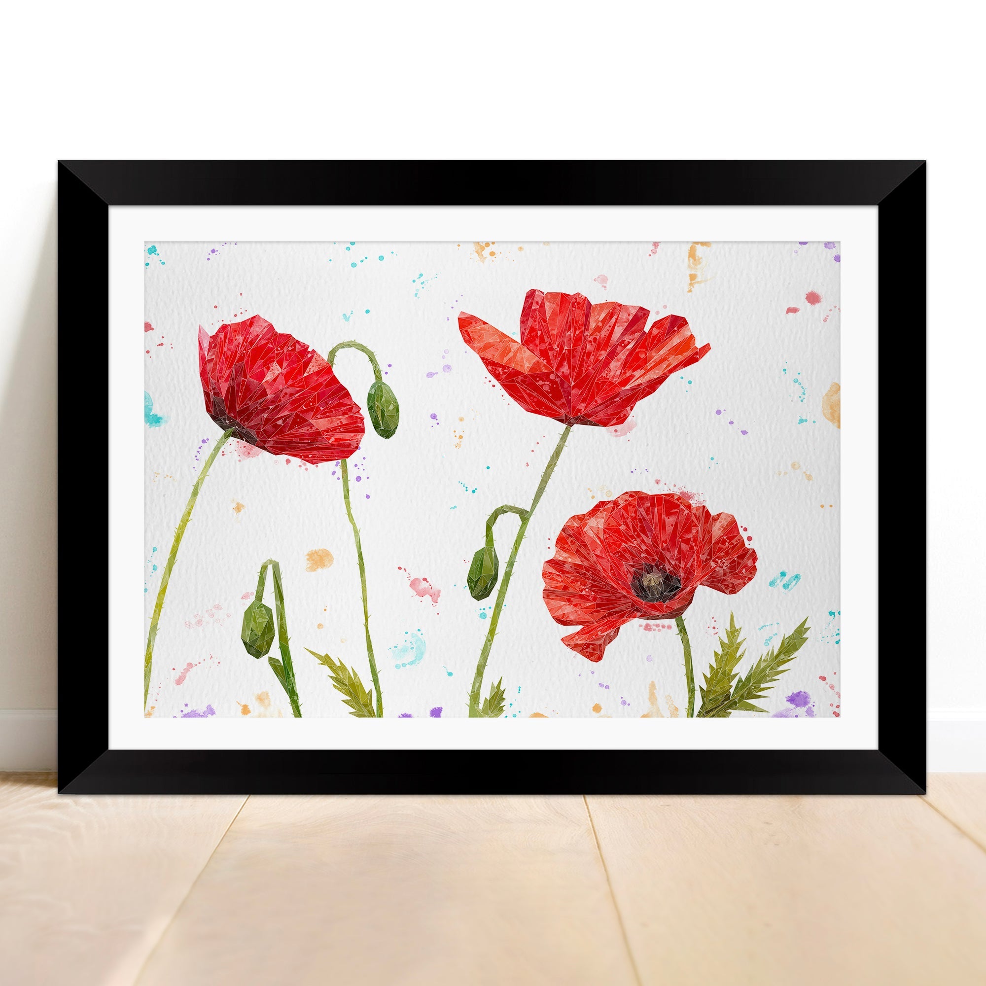 "Hope" Poppies (Landscape) Framed & Mounted Art Print