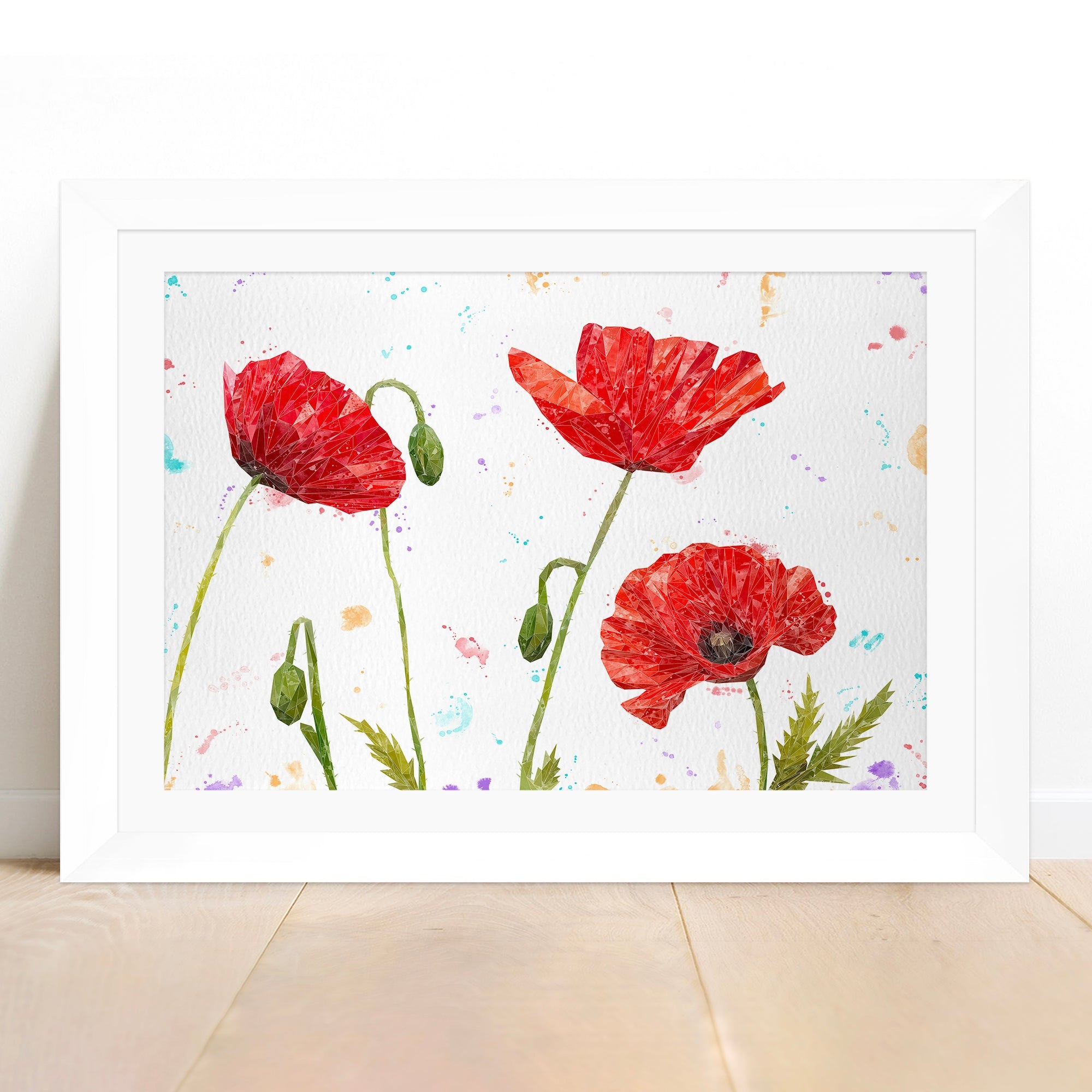 "Hope" Poppies (Landscape) Framed & Mounted Art Print