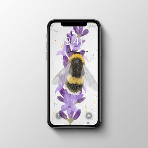 Lavender Buzz Phone Wallpaper