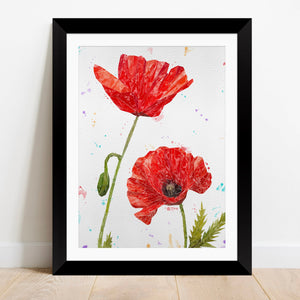 "Hope" Poppies (Portrait) Framed & Mounted Art Print