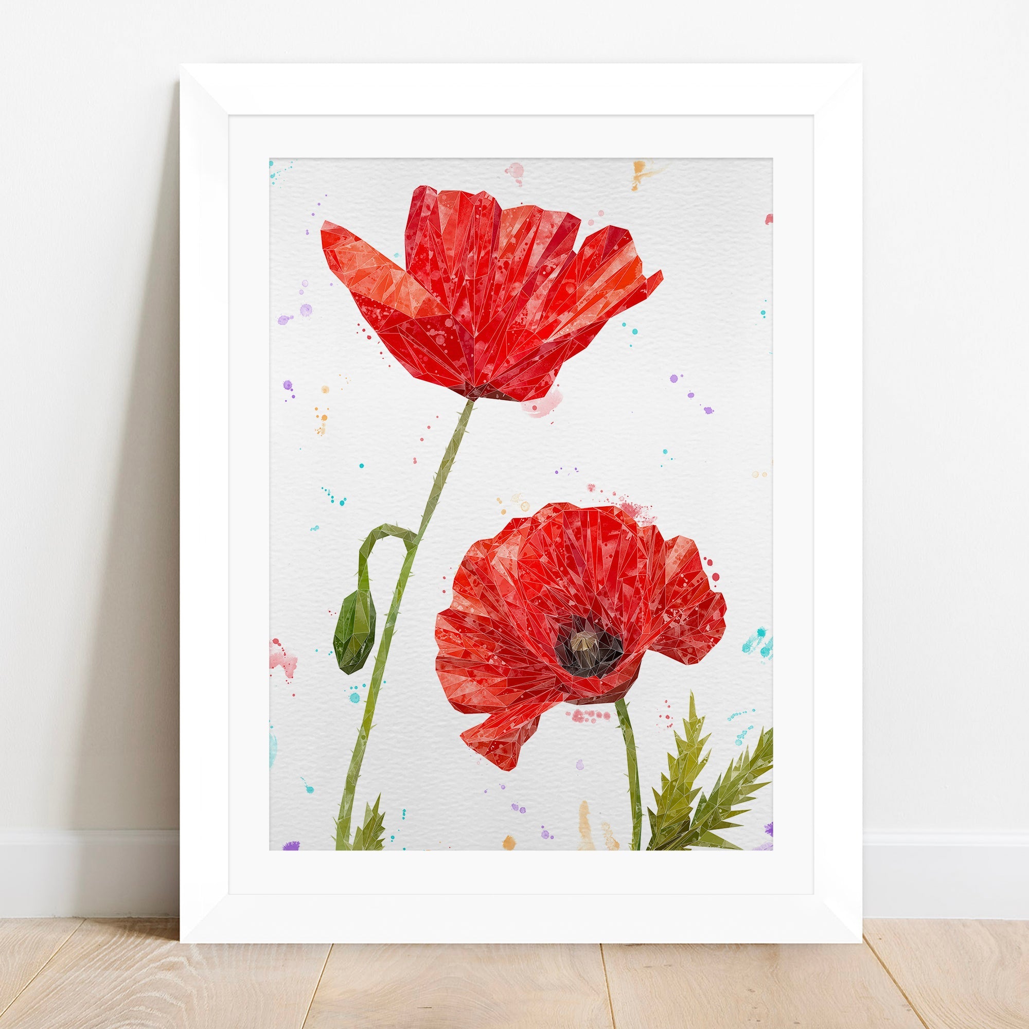 "Hope" Poppies (Portrait) Framed & Mounted Art Print