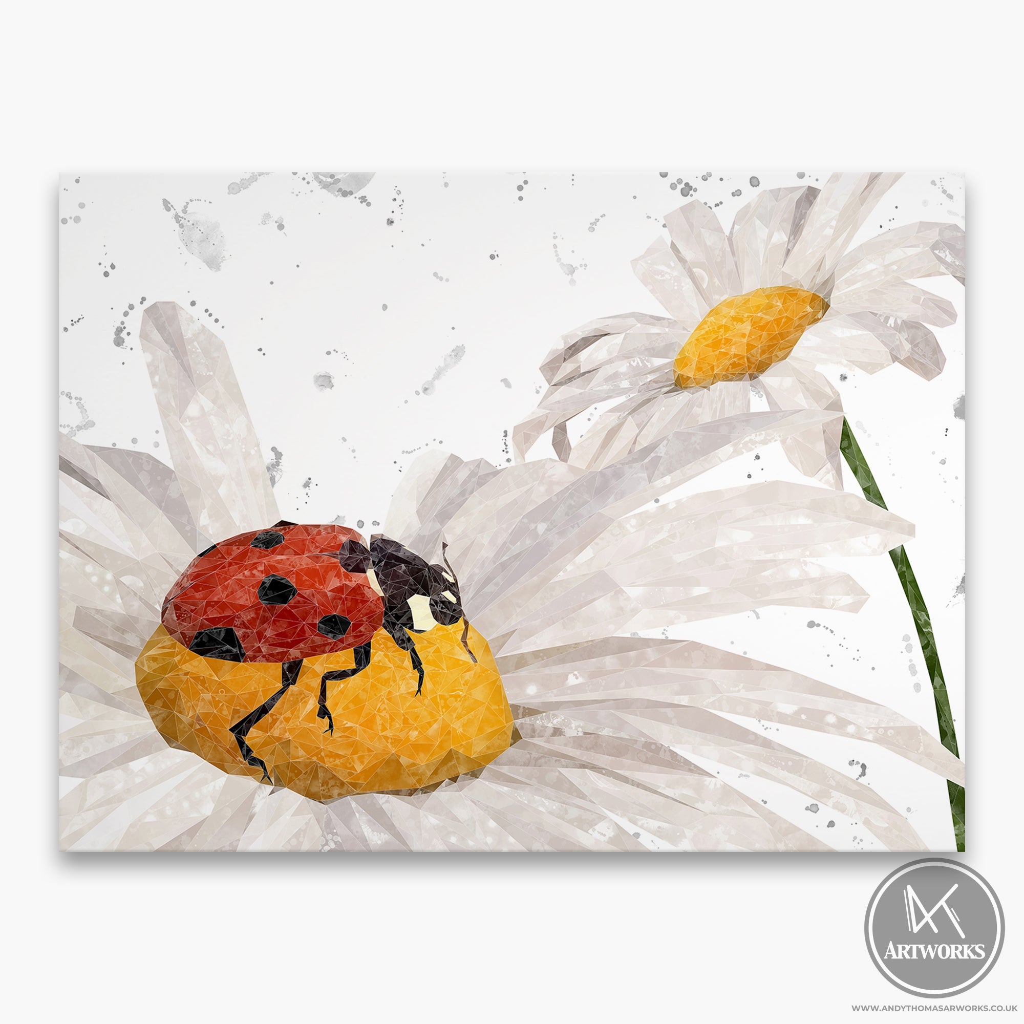 "Lady Daisy" (Grey Background) Canvas Print