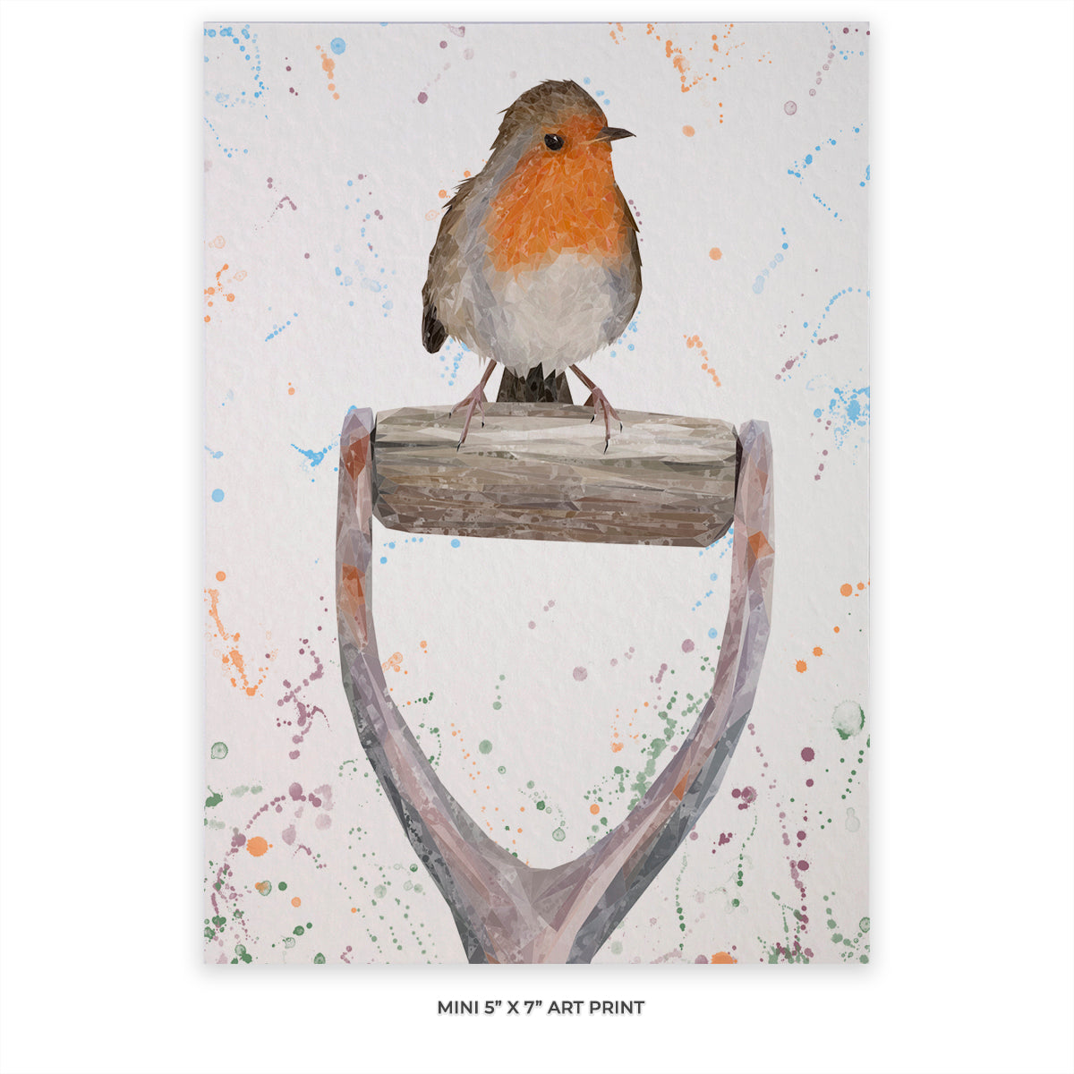 "Bobbin" The Robin 5" x 7" Mini Print