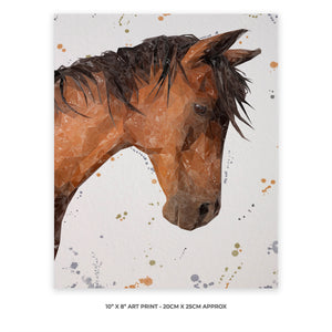 NEW! "Duke" The Horse (Portrait) 10" x 8" Unframed Art Print