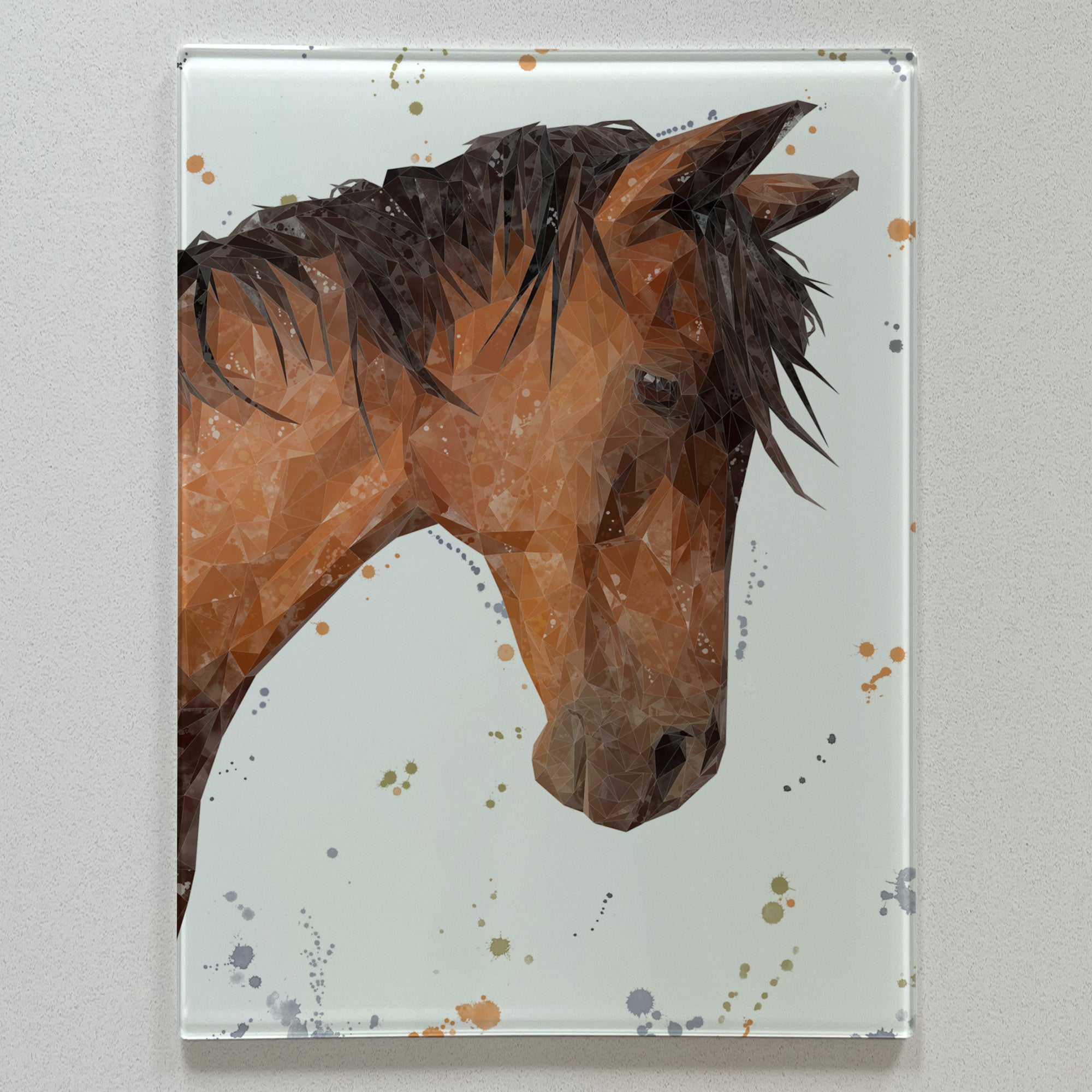 Duke The Horse Portrait Premium Glass Worktop Saver