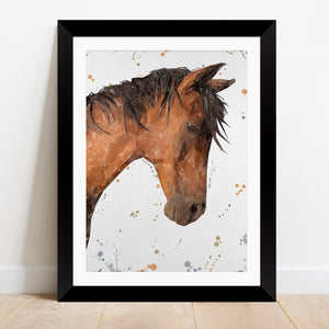 "Duke" The Horse (Portrait) Framed & Mounted Art Print