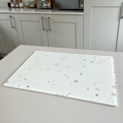 Accent Premium Glass Worktop Saver for 'The Bee, Grey Background'