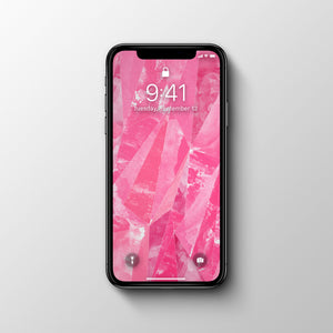 Geometric Neon Pink Phone Wallpaper - Andy Thomas Artworks