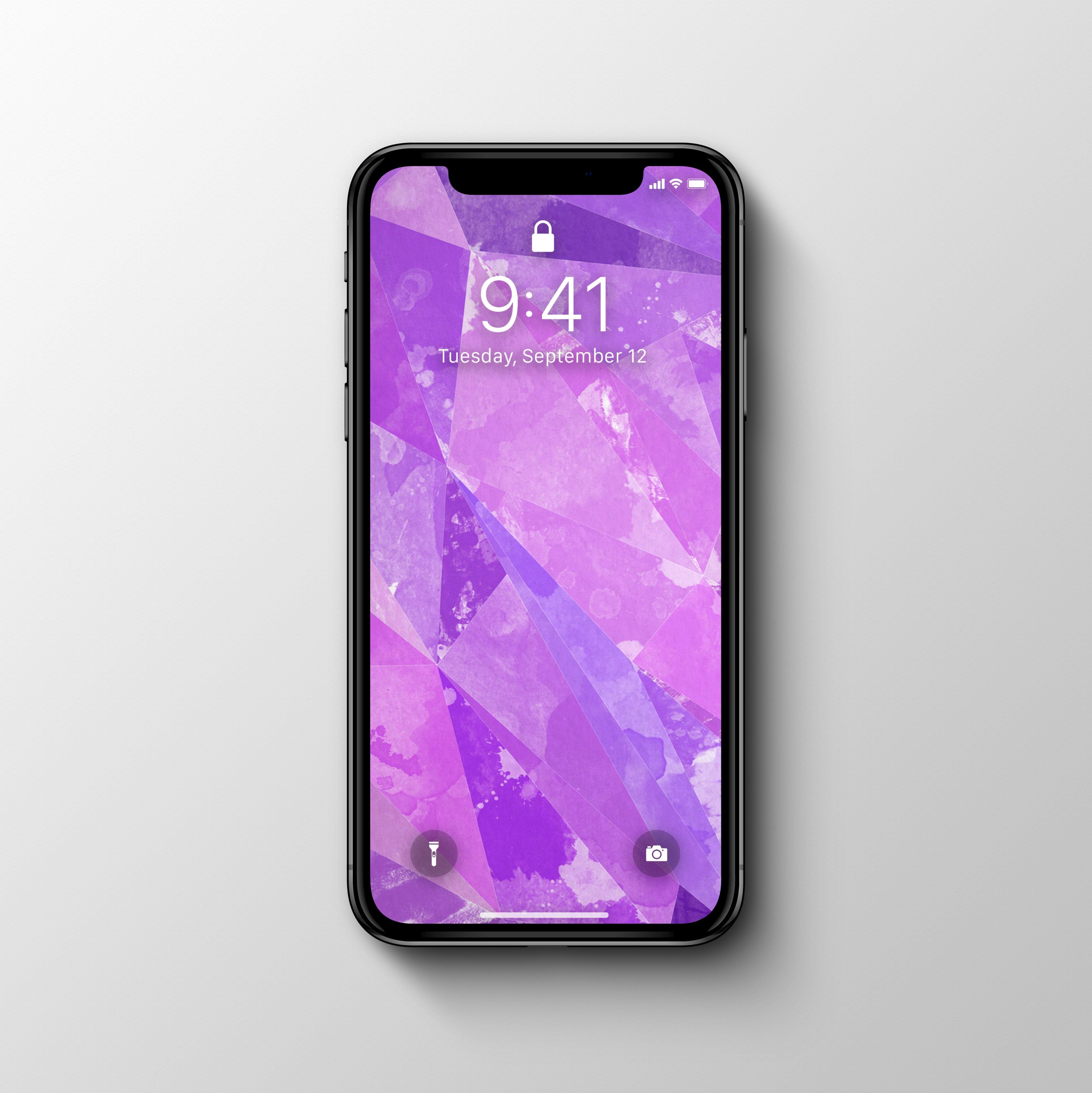 Geometric Purple Phone Wallpaper - Andy Thomas Artworks