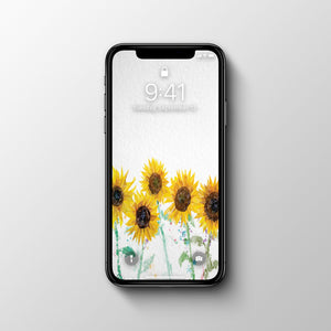 The Sunflowers Phone Wallpaper - Andy Thomas Artworks