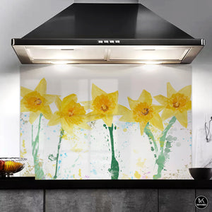 Custom Listing for LA - The Daffodils - 600w x 400h - Screwholes