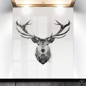 Custom Listing for SH - The Stag Black & White - 585w x 675h ADH