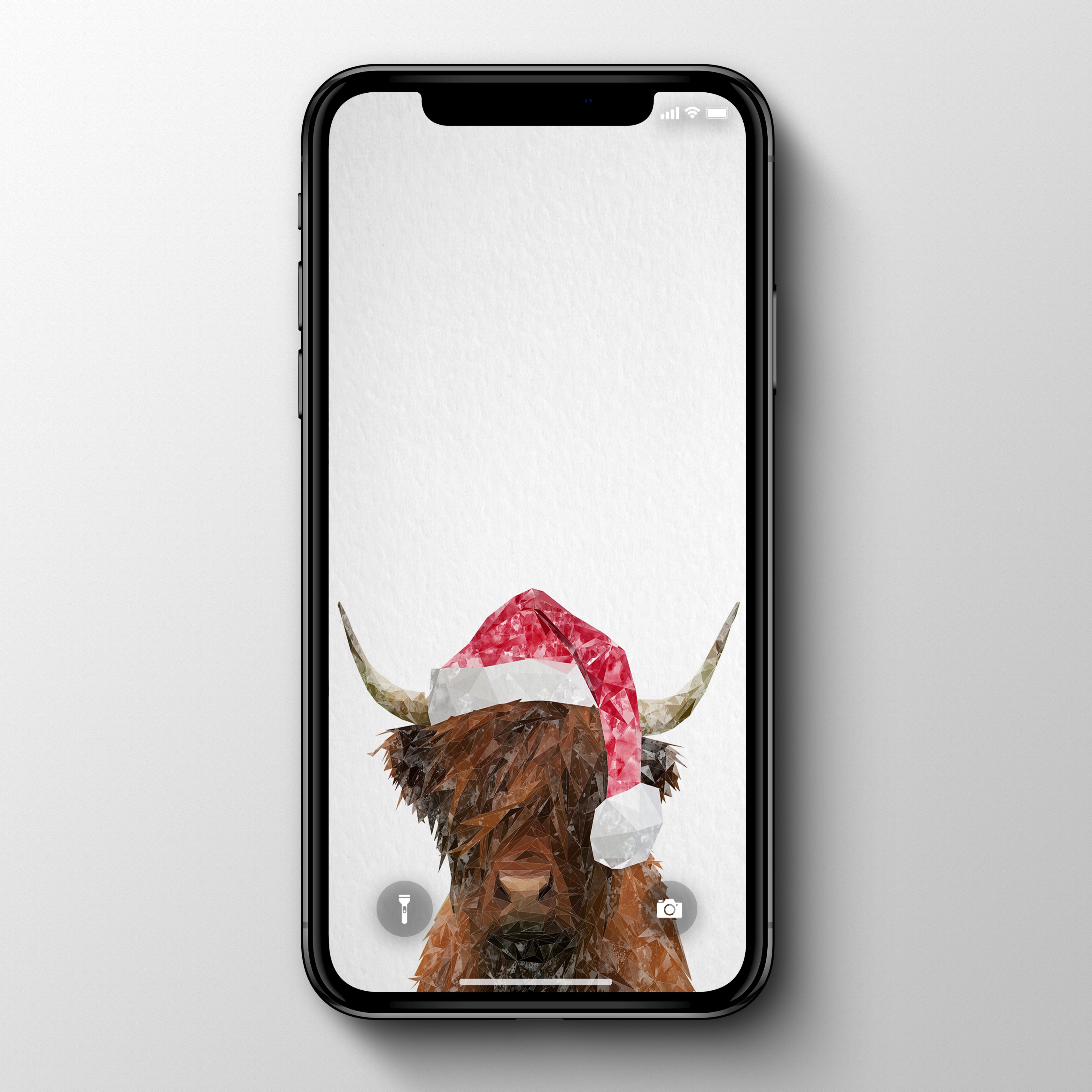 Christmas "The Highland" Phone Wallpaper