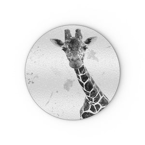 "George" The Giraffe (B&W) Glass Worktop Saver